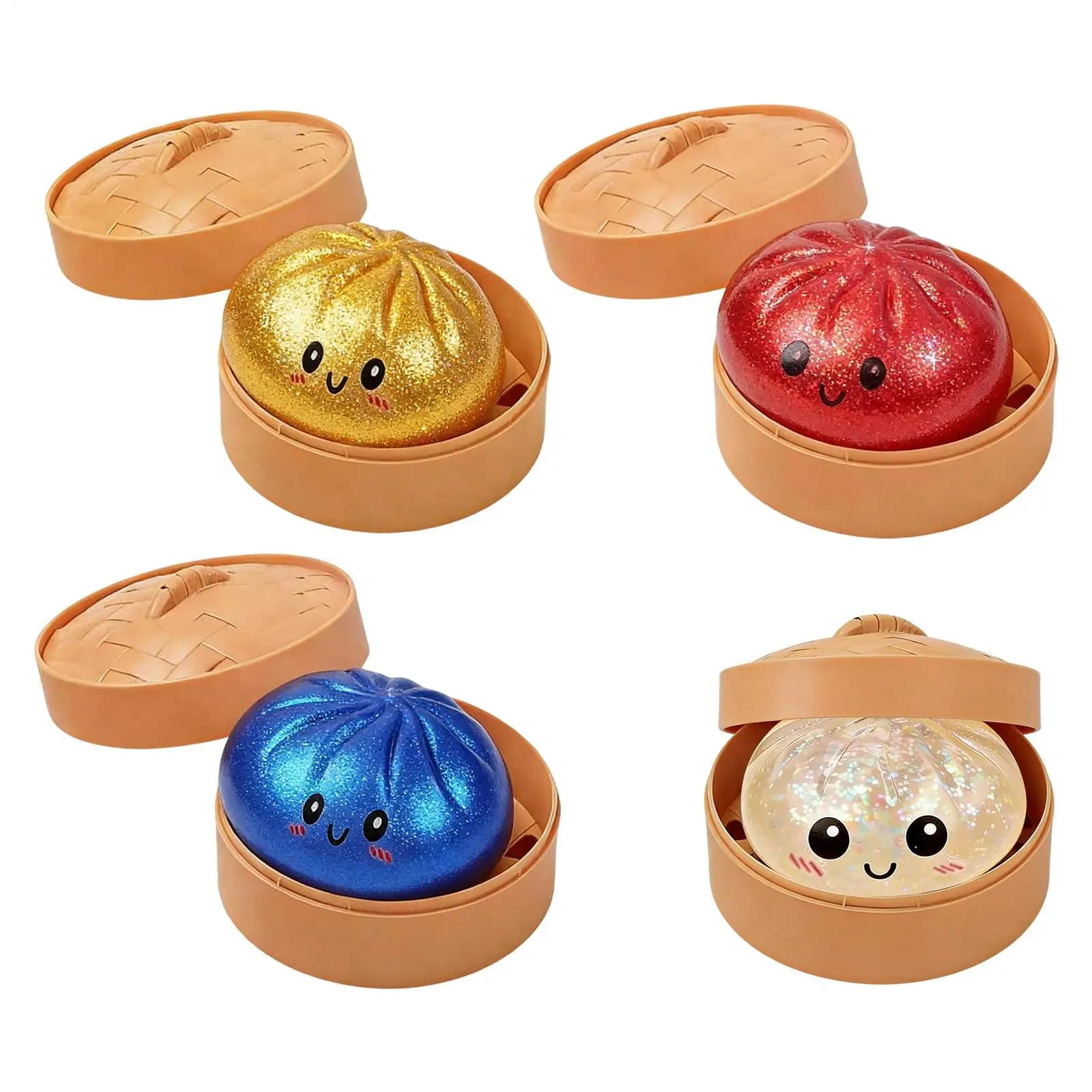 Giocattoli Antistress Colorati a Forma di Panini di Cristallo, Giocattoli Sensoriali a Bassa Resilienza, Palline Antistress a Forma di Cibo Simulato, Regalo