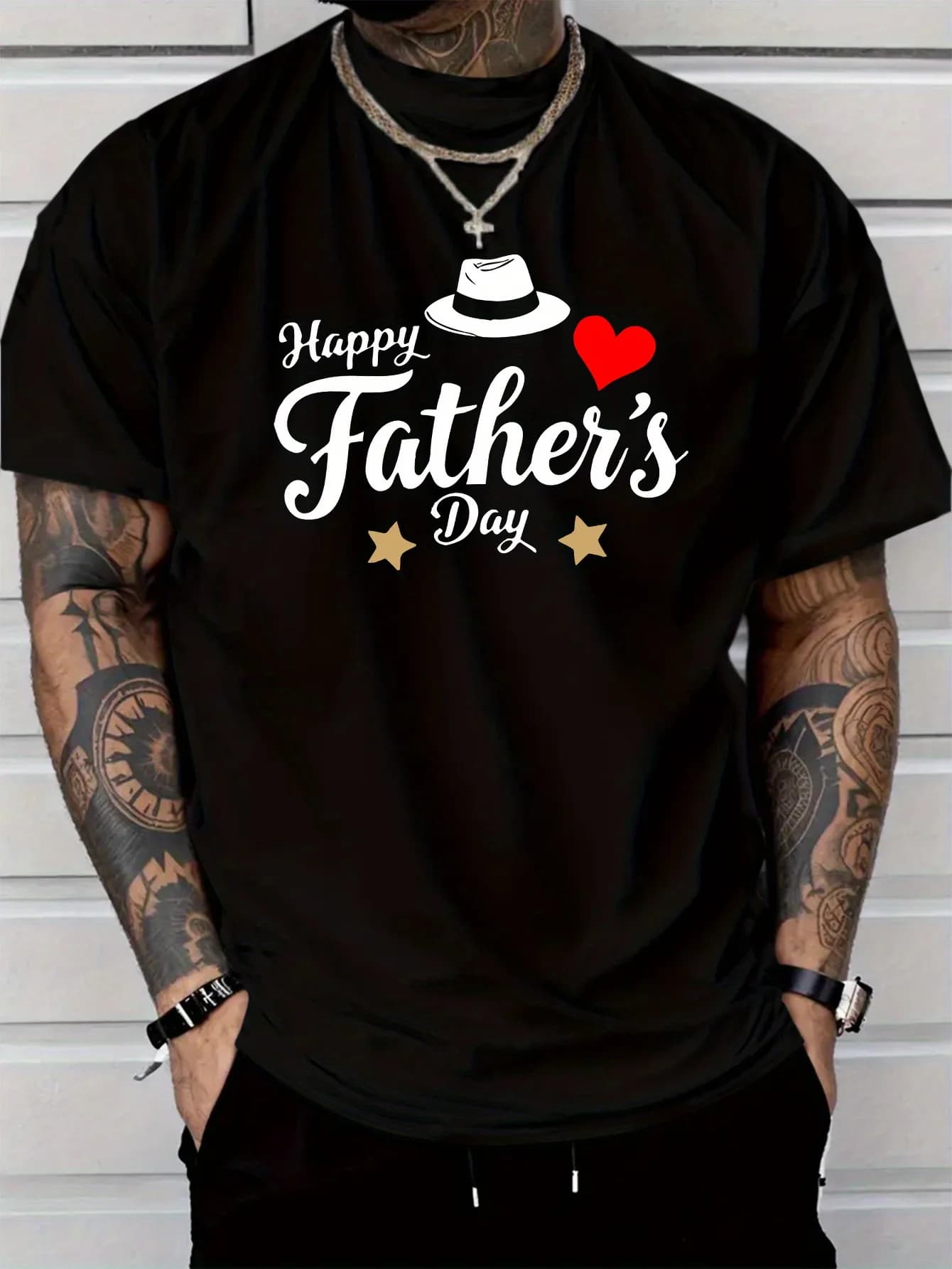 Men's T-shirt with print "Traveller Denim Co" Short sleeve casual t-shirt with unique design with semicircular text
