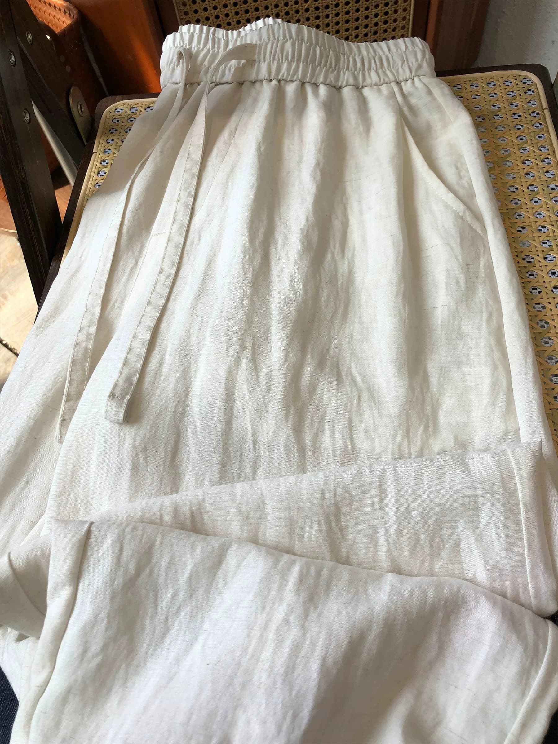 Gold Ratio Lyocell Silk Blend Casual Pants Men's Thin Loose Straight Leg Long Trousers Draping Ice Silk Comfortable Summer Wear