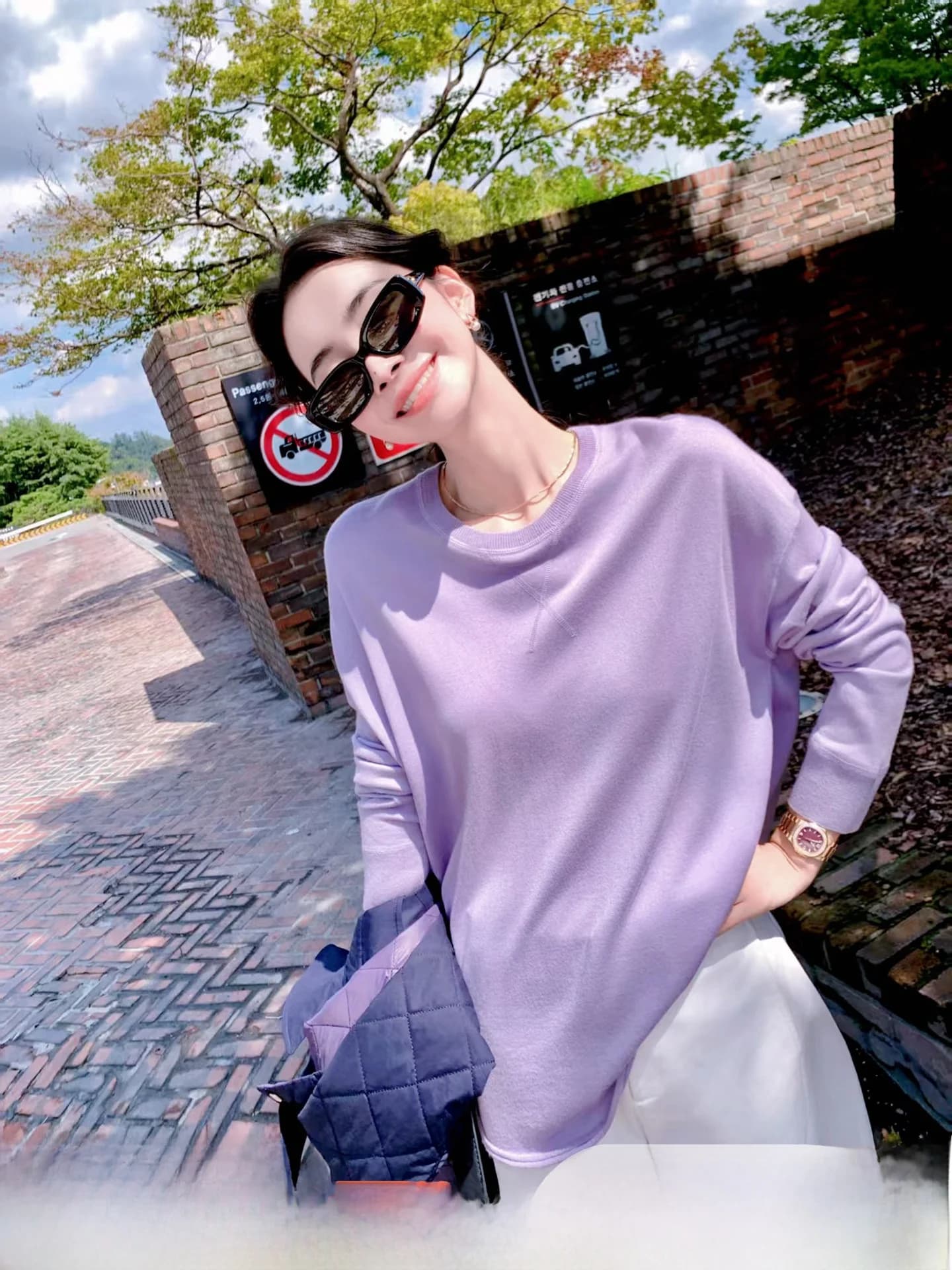 Maglione Casual da Donna LIYSENIOR a Maniche Lunghe, Lavorato a 8 Aghi, Moda Autunnale, Top in Misto Lana e Poliestere con Collo Tondo