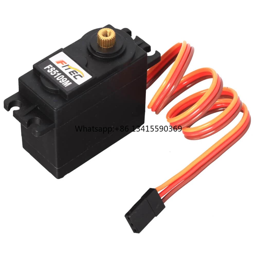 Servomotore con ingranaggi in metallo da 10 kg. cm FS5109M 180 gradi di dimensioni standard RC modello di elicottero per auto parti di robot educativi fai da te