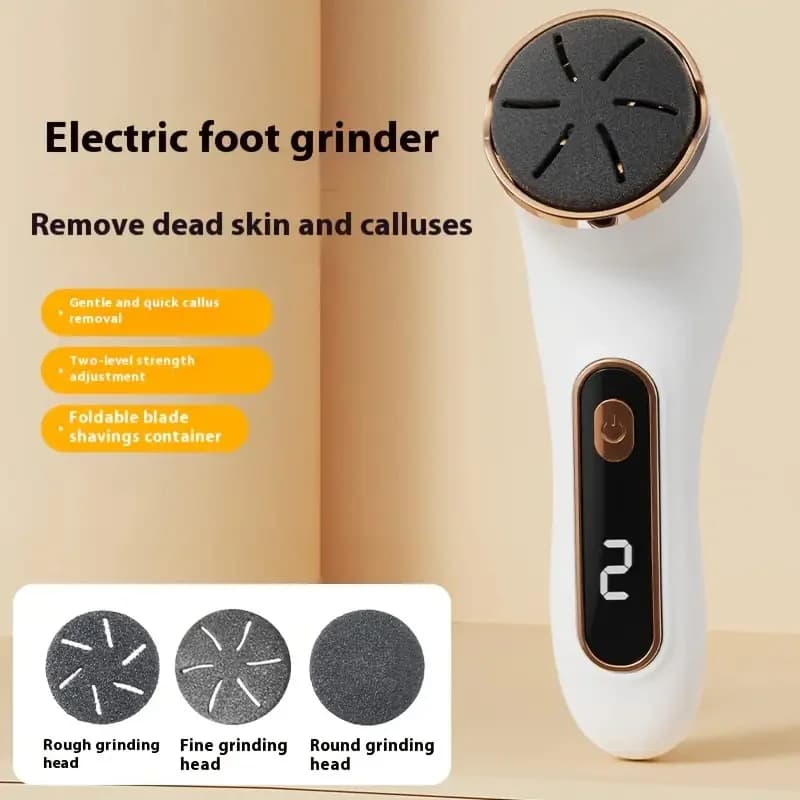 Electric foot polisher with USB charge, to polish thick skin on the soles of the feet, portable foot sander