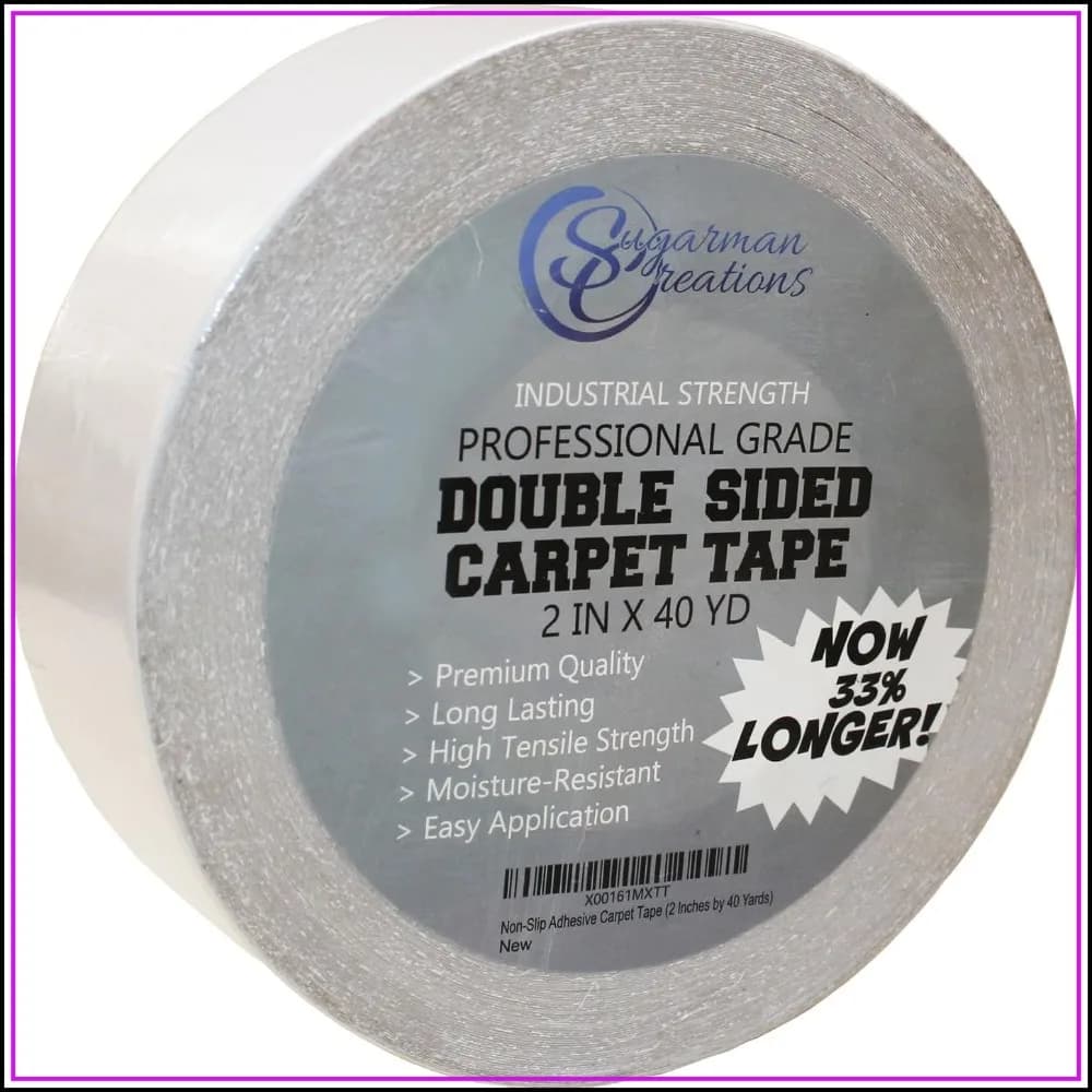 Professional Double Sided Carpet Tape, 2"x40yd, Heavy Duty for Rugs & Mats