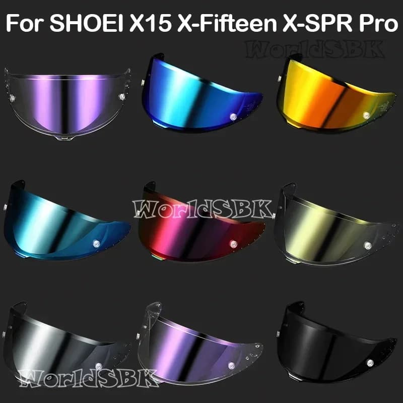 Casco moto Lente Anti-UV PC Visiera Modello Custodia per SHOEI X15 X-Fifteen X-SPR Pro Casco integrale Visiera Lente a specchio