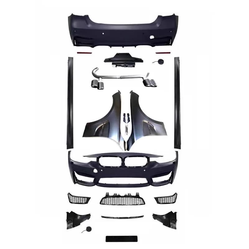 Kit carrozzeria per BMW Serie 3 F30 F35 13-19 Paraurti anteriore modificato Paraurti posteriore Gonna laterale Parafango Coda gola Griglia