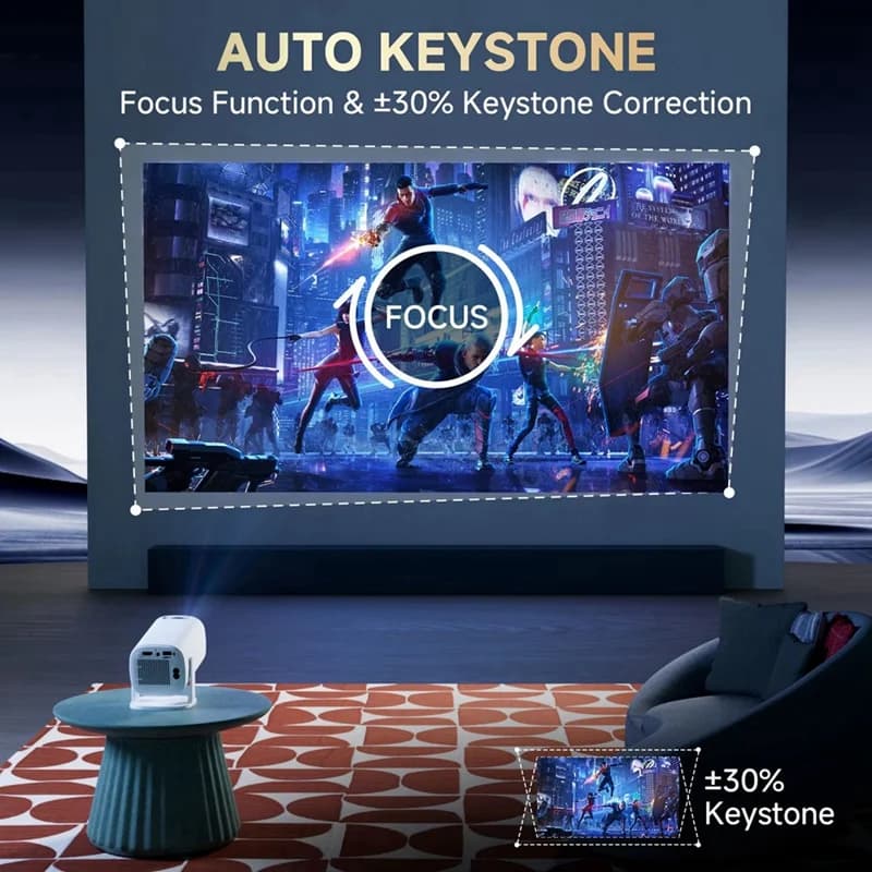 【ACQUISTA AGORA】 Mini proiettore intelligente P30 PRO Android 14 WiFi6 BT 5.0 Supporta videoproiettore Smart Home Theater 4K 1280 X 720P Spina UE