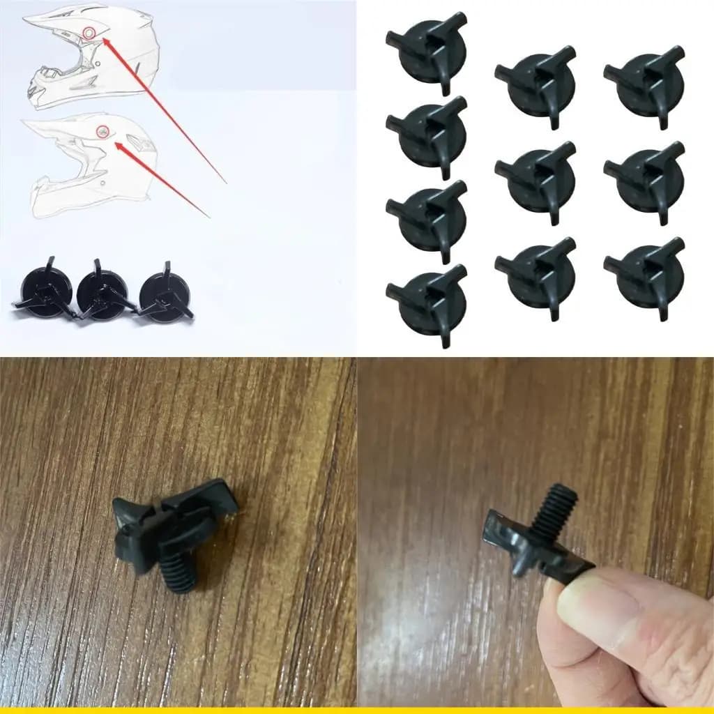 SZCH Viti per visiere in plastica Riparazione per caschi Installazione semplice 5 pezzi/10 pezzi