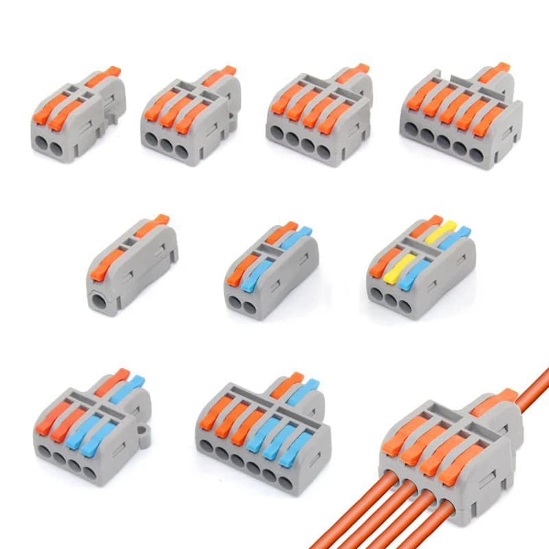 10/30/50 PCS Mini Fast Wiring Cable Universal Connectors Compact Splitter Electrical conductors Push-in Terminal Home