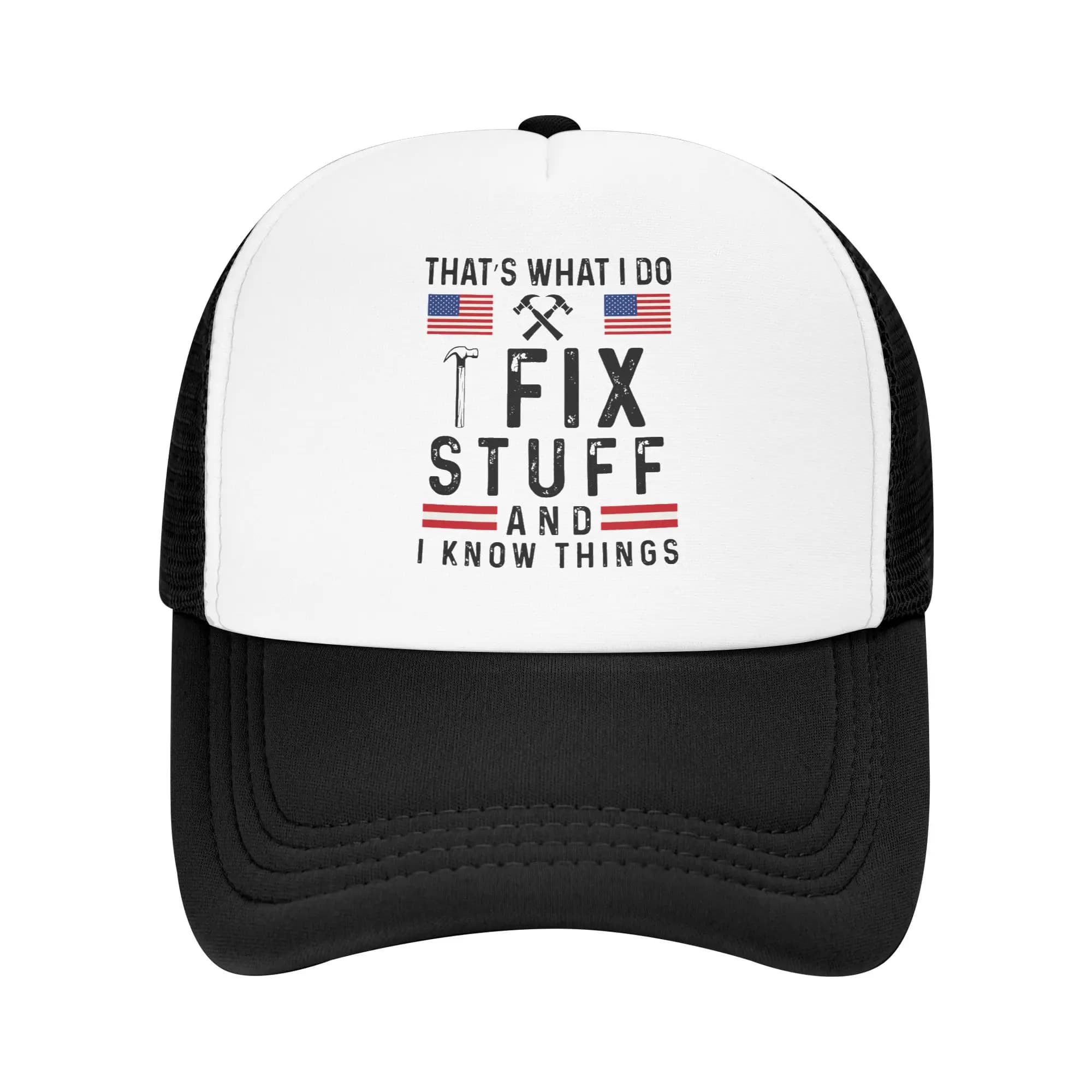 "I Fix Stuff" Classic Baseball Hat for Men and Women, Adjustable, Gift for Mechanics and Engineers, Trucker Snapback Hat for Foreigners