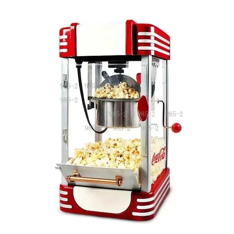 Portable Mini Electric Kettle Popcorn Maker, Small Corn Popper for Home Shop Add Oil Sugar Butter Freely