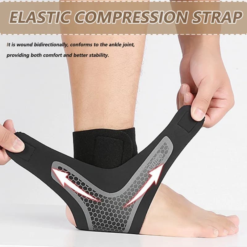 1 Pezzo Supporto per Caviglia, Fascia Compressiva Traspirante per Corsa, Calcio, Ciclismo, Protezione Sportiva