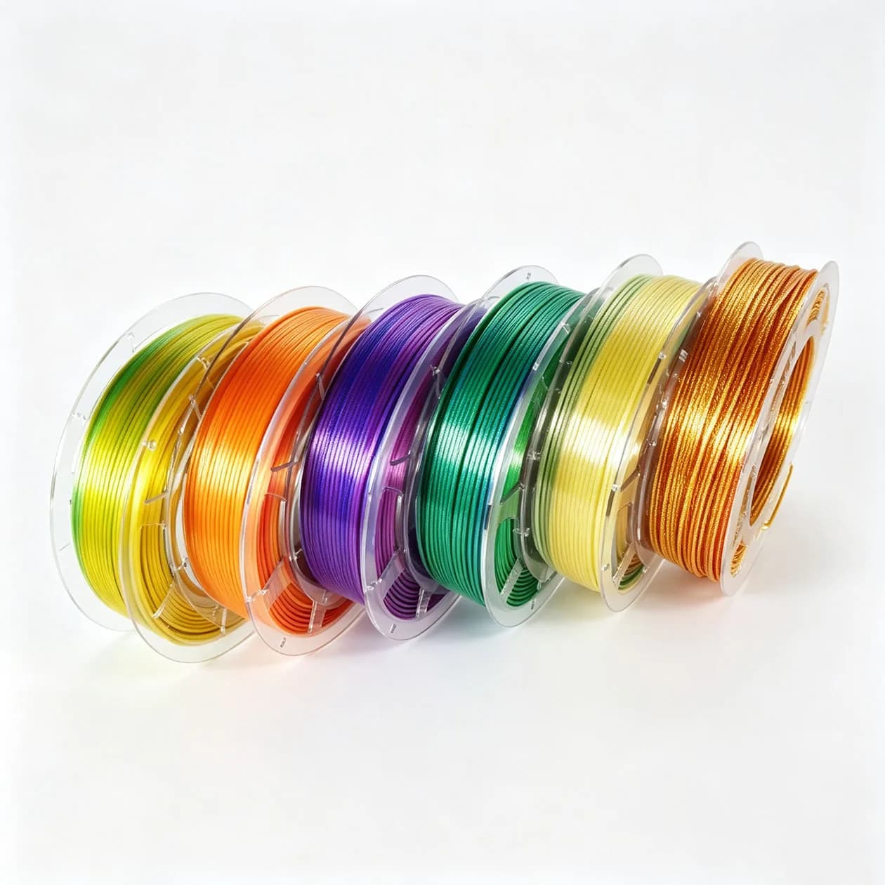 Dual-Color PLA Silk 3D Printer Filament 1.75mm 200g Non-Toxic Eco-Friendly Vacuum Packaged FDM 3D Printing Materials