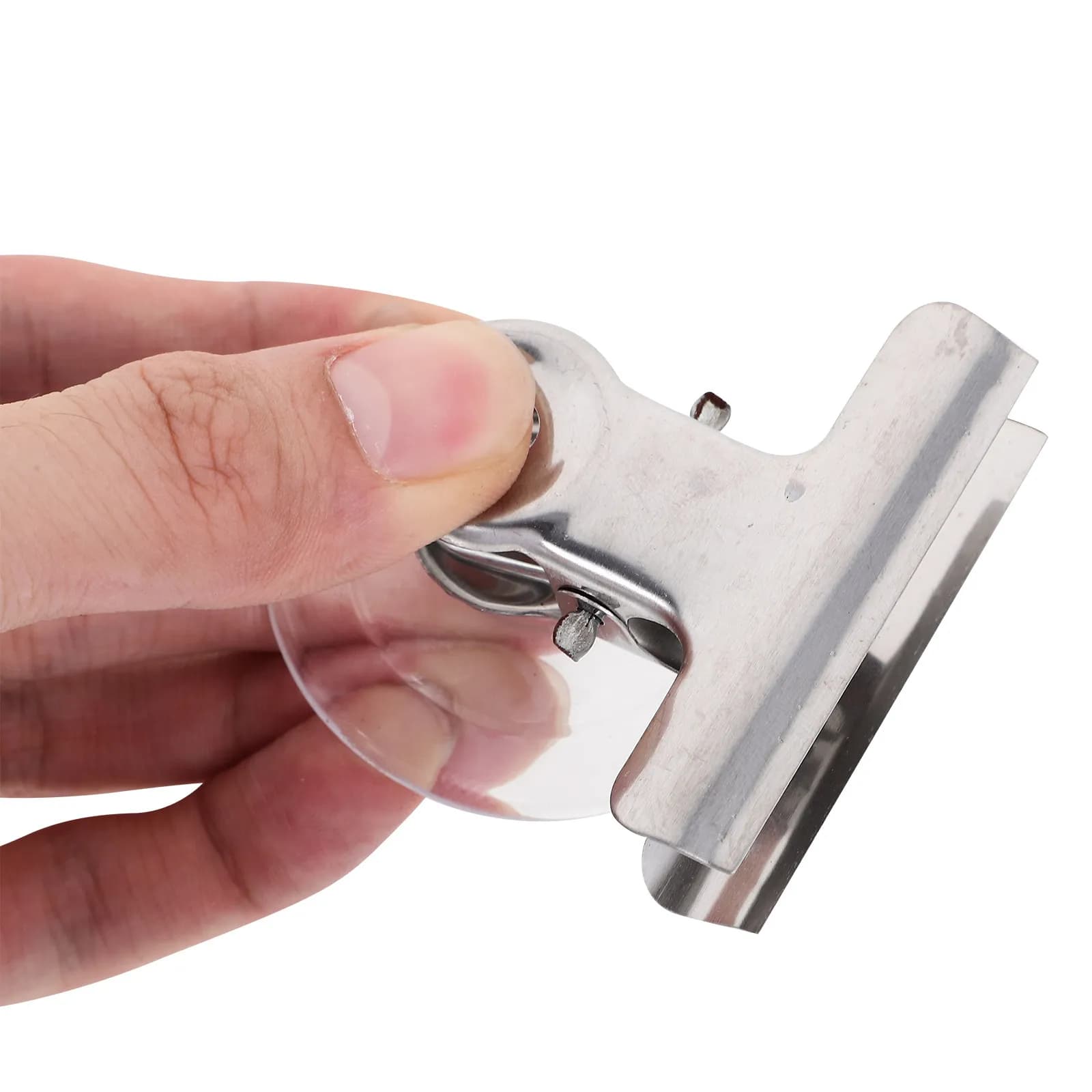 8 Pezzi Clip a Ventosa Resistenti in Plastica Trasparente e Metallo per Insegne da Finestra, Supporti per Tende Doccia, Morsetti per Carta con Ventose