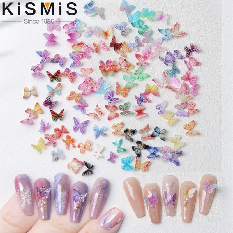 30 Pezzi Decorazioni per Unghie 3D a Forma di Farfalla, Strass Misti per Unghie in Gel, Acrilico e Naturali, Accessori per Manicure Fai-da-Te