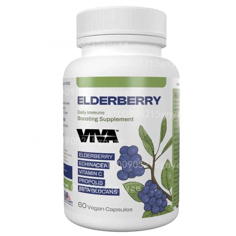 Capsules of Sambuco Contenenti Quercetina, Vitamin C, D3, Zenzero, Zinco, Curcuma and Echinacea - Supplements for Immunitario Support