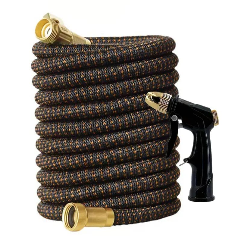 3 extended rubber hoses for garden water pipes, equipped with water gun, irrigation hoses and irrigation tools