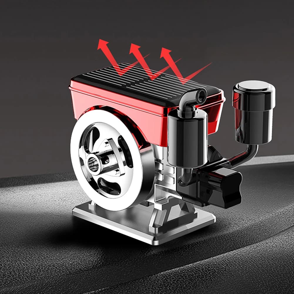 Diffuser Solar Powered Rotating Car Purifier Simulated Engine Photosensitive Collection Energy Automatic Rotation Efficient