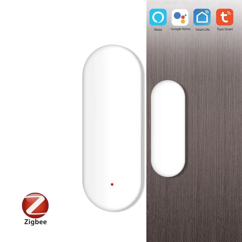 Rilevatore antifurto wireless con controllo vocale Tuya ZigBee WiFi Sensore magnetico intelligente per porte e finestre Push remoto Allarme in tempo reale