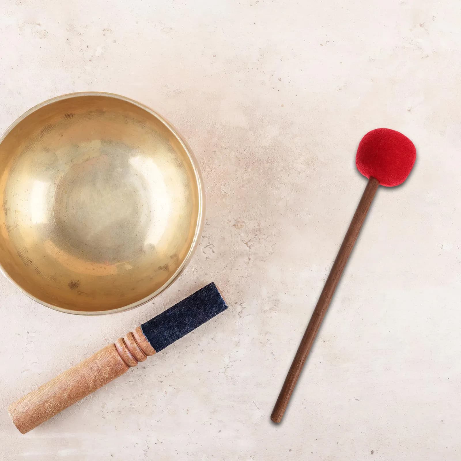 Handmade Wooden Singing Bowl Mallet Striker Sound Bowl Stick for Meditation Buddha Musical Instrument Yoga Practice