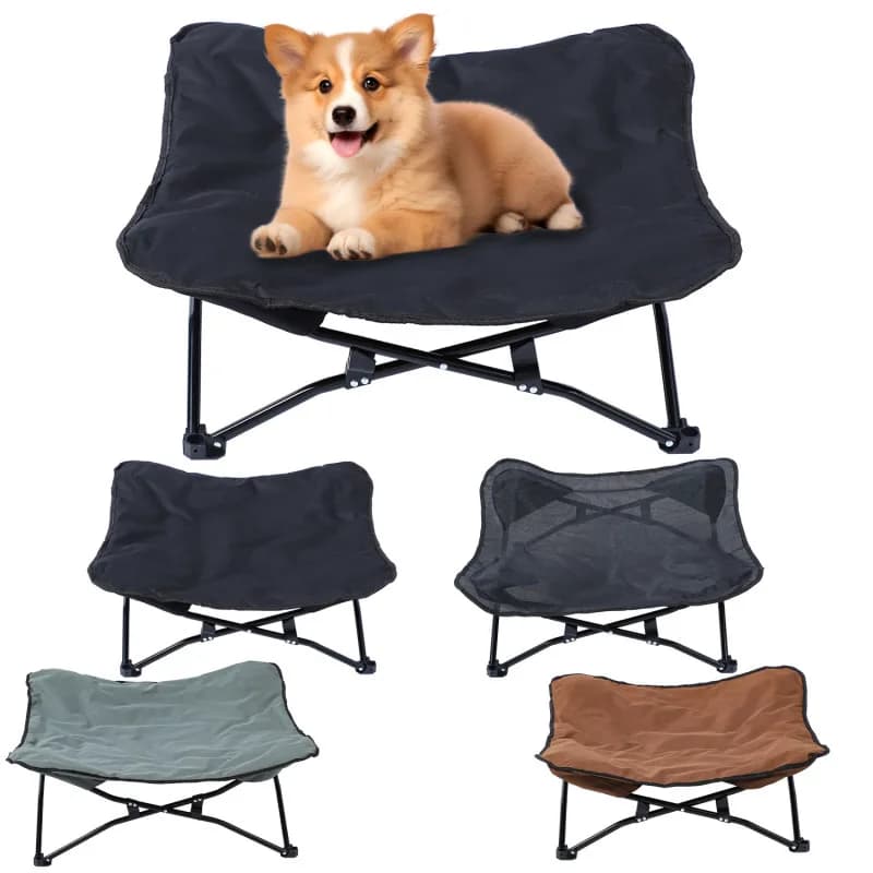Outdoor Foldable Pet Bed Car Detachable Washable Pet Camping Bed Portable Folding Dog Kennel Pet Supplies For Travel Hiking