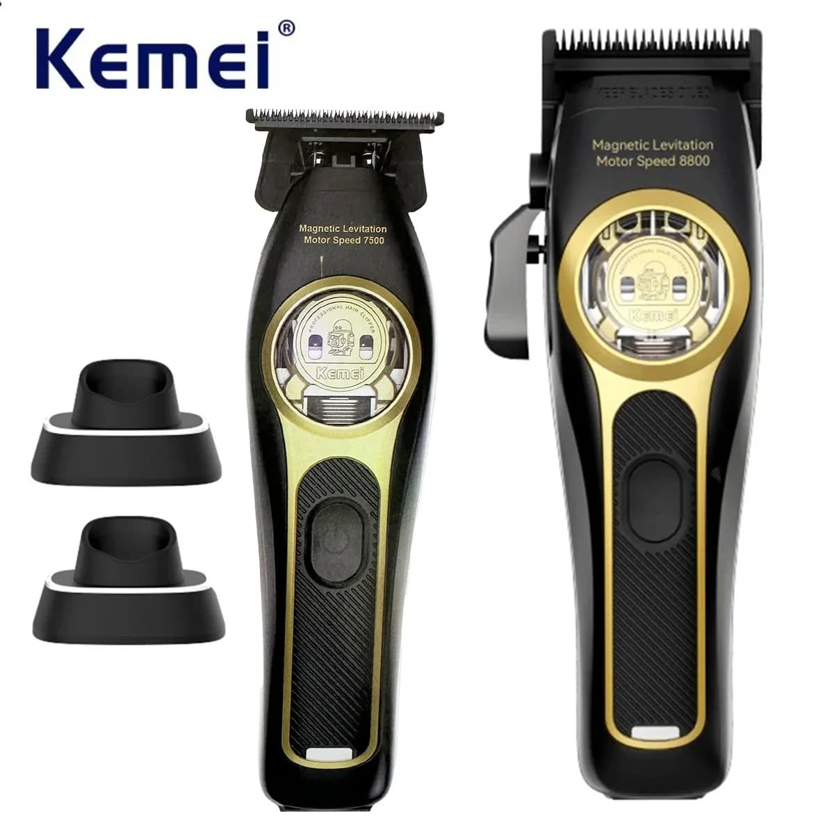 Kemei 2373 2268 Barbiere Haircut Professional Cordless Haircut Electric Man Finishing Machine for cutting hair Vector motor