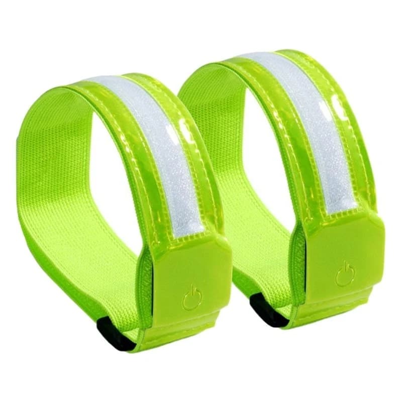 Night Safety LED Light USB Charging 2PCS Luminous Armband Bracelet Belt For Outdoor Sports Running Cycling