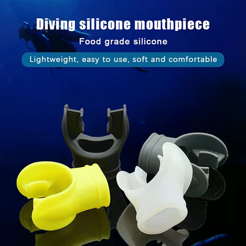 1 Set Bocchini subacquei per snorkeling profondo Bocchino per snorkeling in silicone Regolatore per immersione Copri bocchino per sport acquatici