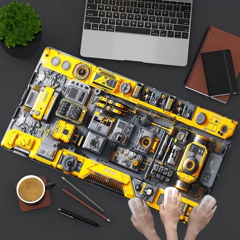 Tappetino per Mouse da Gaming Cyberpunk XXL, Antiscivolo in Gomma, per PC, Laptop, Lavoro e Gioco