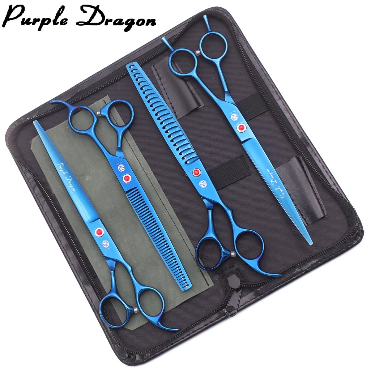 Forbici di bellezza per cani drago viola giappone forbici da toelettatura per cuccioli in acciaio forbici professionali per cani forbici per sfoltire animali domestici Z3005A