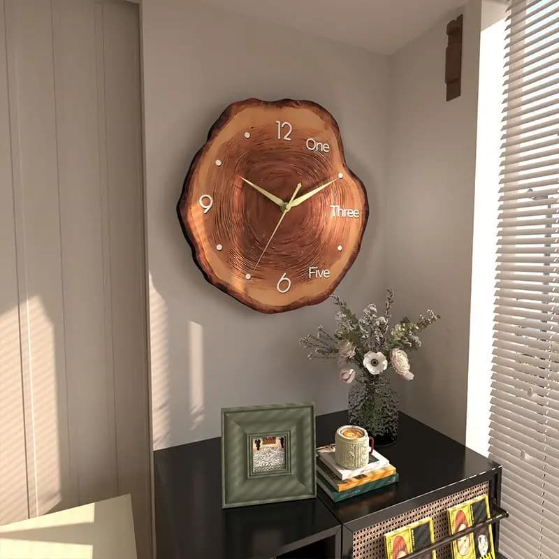 Creative Annual Ring Clock Silent Wall Clock Without Punching Muto Dining Room Living Room Silent Wall Clock Home Decoration