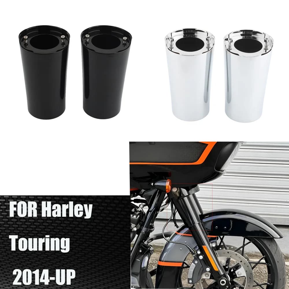 Copri Slider per Forcella Anteriore Moto per Harley Touring Street Glide Road Glide Road King Ultra Limited CVO 2014-2025