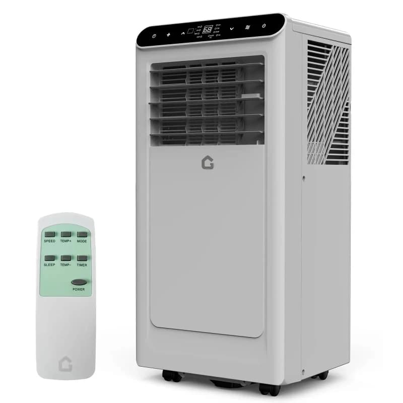 Condizionatore d'Aria Portatile da 10.000 BTU, Climatizzatore 3-in-1 con Telecomando, Deumidificatore e Ventilatore, Timer 24H, Raffredda fino a 42 mq