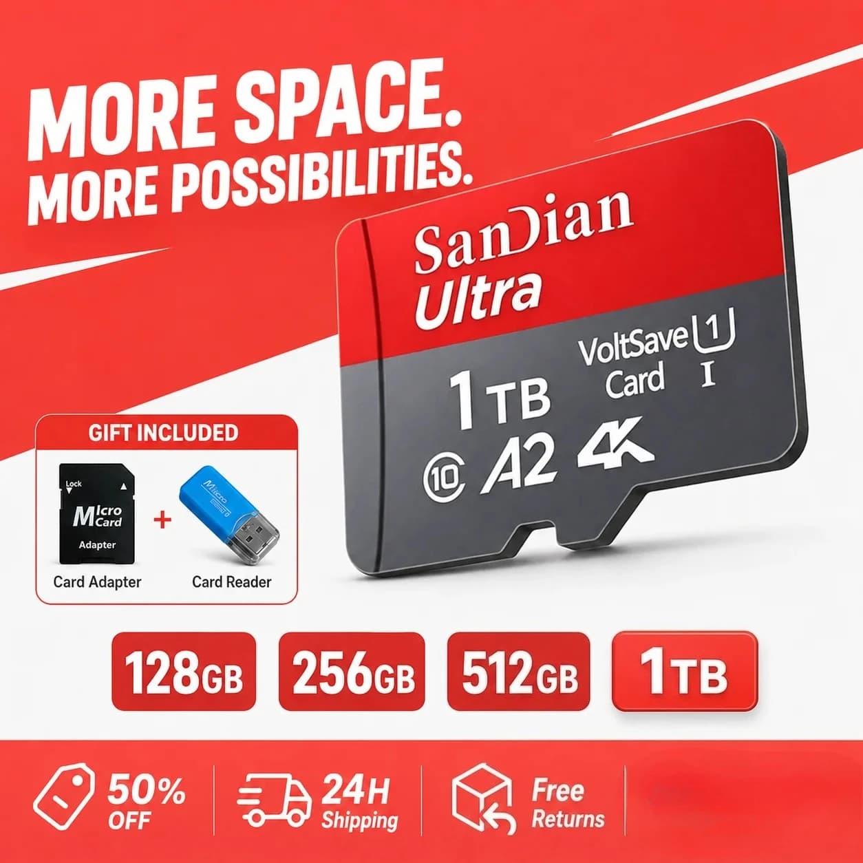 High Speed 1TB Memory Card 128GB 256GB Class 10 Micro TF SD Card 1TB SD Memory Card For Camera Phones tablets