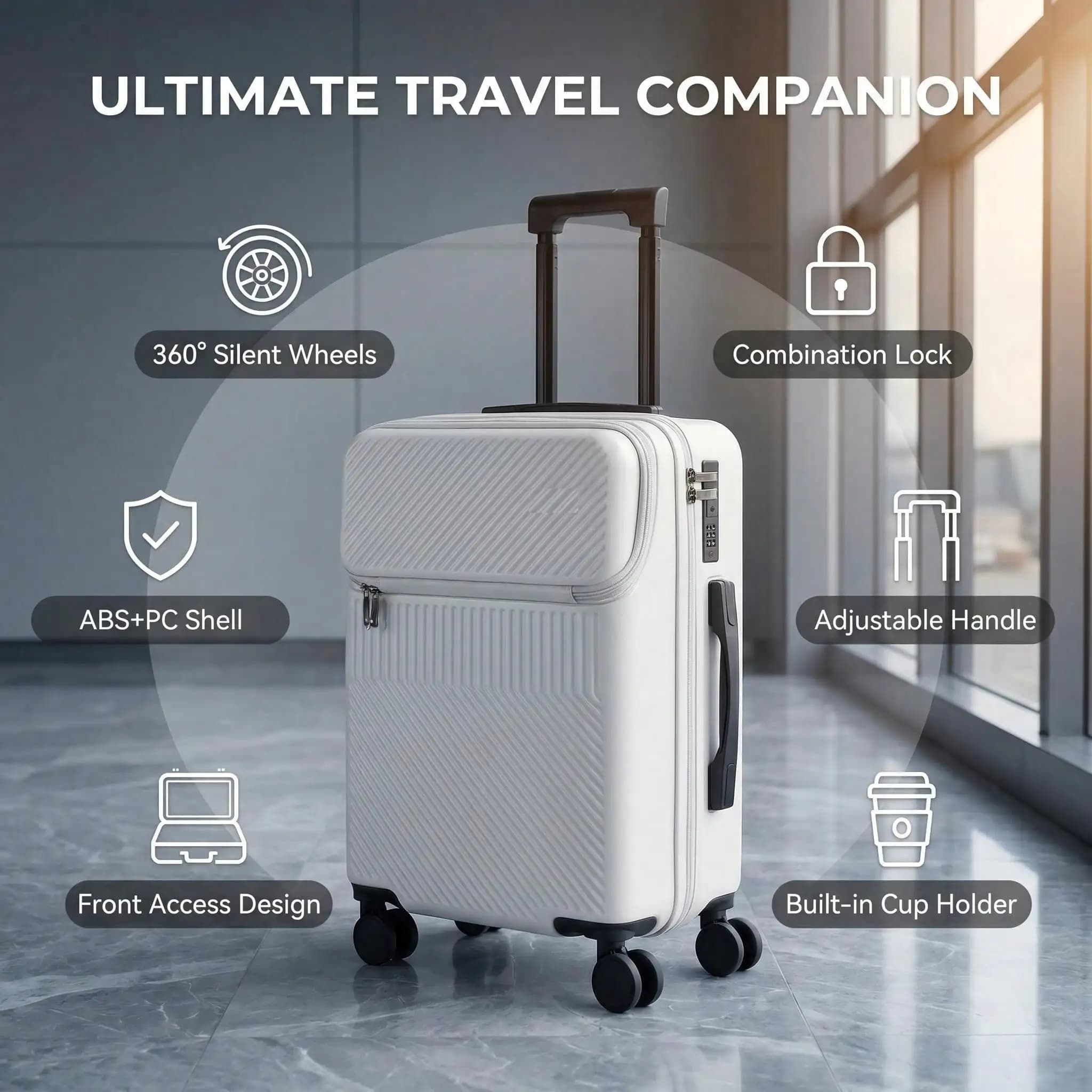 1 PCS 20 Inch Luggage, Travel Function Boarding Case, Luggage With Password Lock And Wheels, Telescopic Rod, Big Capacity Suitable For Daily Use As A Neutral Bag Big Capacity Suitcase