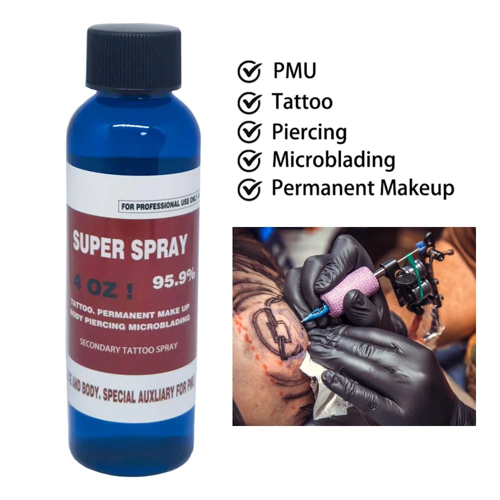 Original Tattoo Super Spray During Permanent Makeup Microblading Piercing Eyebrow Lips Liner Pmu Secondary Auxiliary Spray 4OZ
