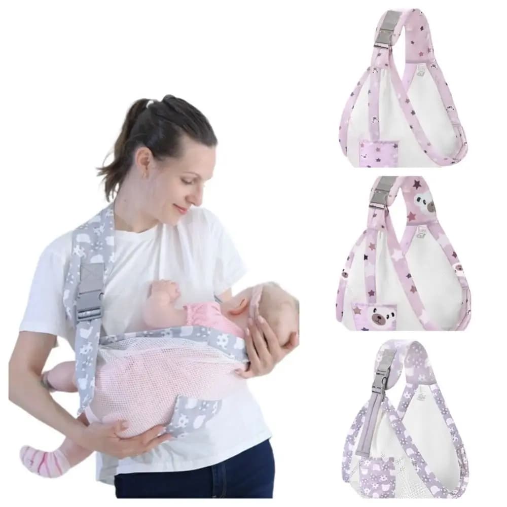 Cartoon Baby Wrap Carrier Infant Kangaroo Bag Cotton Infant Backpacks Newborn Front Holding Mesh Newborn Sling Wrap Newborn