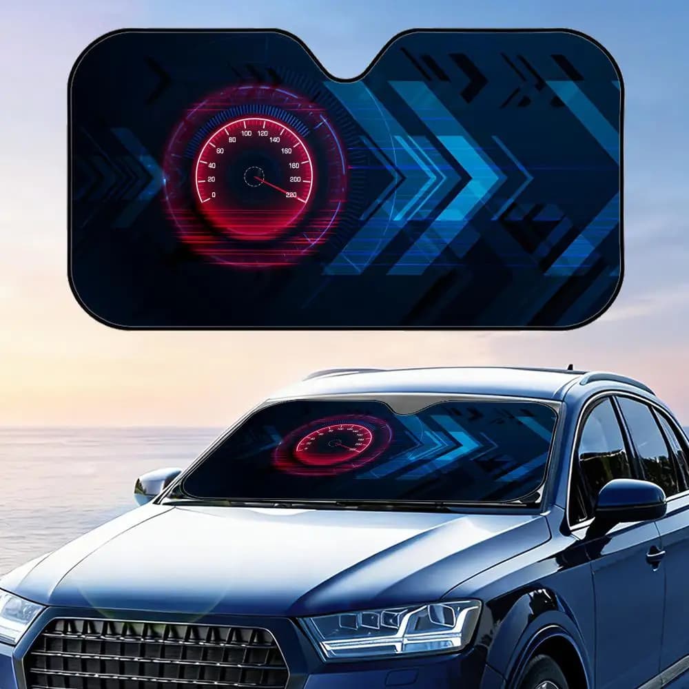 Parasole per Tachimetro, Protezione UV Riutilizzabile in Alluminio per Parabrezza Auto, Copertura Isolante dal Calore