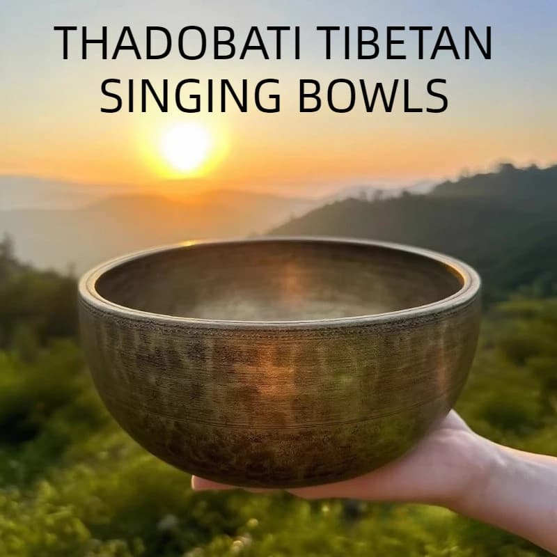 Ancient Tibetan Singing Bowl Nepal Handmade Copper Bowl Tadobatti Yoga Meditation Sound Therapy Relaxation Percussion Instrument