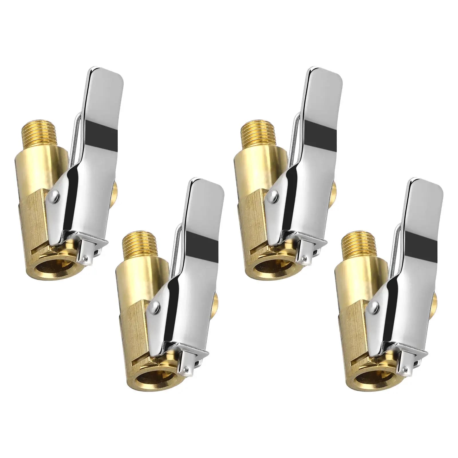 Set di 4 Ugelli Gonfiabili a Sgancio Rapido per Pneumatici Auto, Bici, Moto - Compatibili con Compressori d'Aria