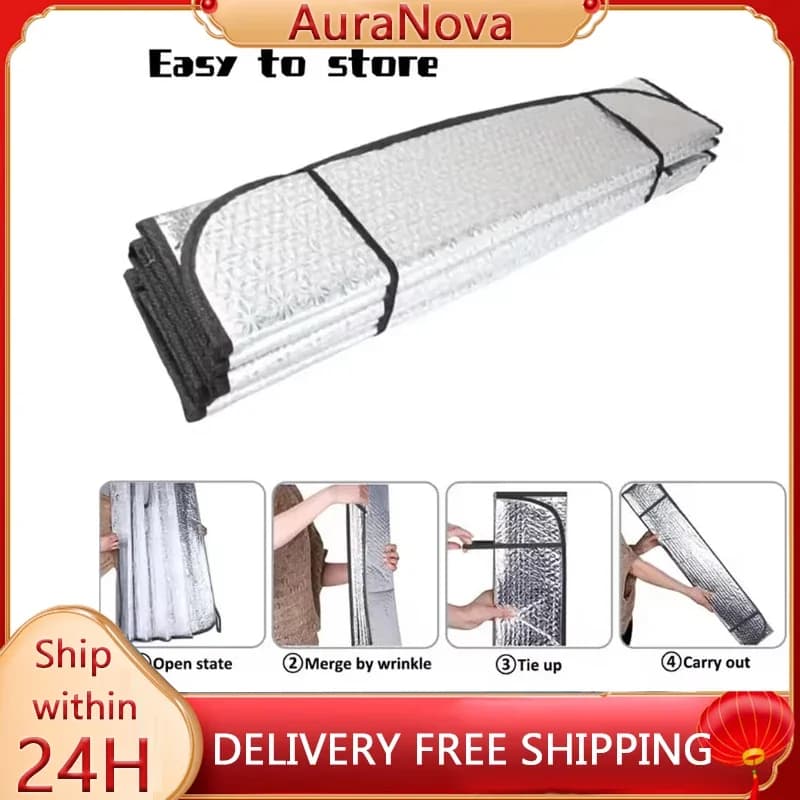 Parasole per auto Finestra Parasole per parabrezza anteriore Visiera parasole Protezione UV Copertura per parabrezza per auto 140x70 cm/130x60 cm