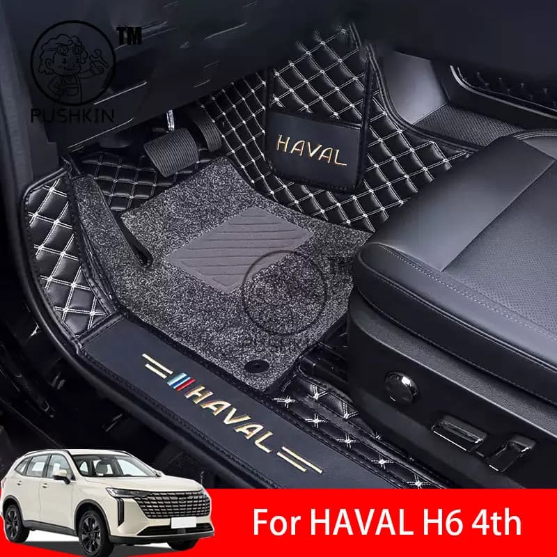 RHD LHD Per Haval H6 4th Tappetini per auto Filo di cuoio PU Personalizzato Auto Rilievi del piede Salon Tappeto Copertura Interni Floorliner Accessori