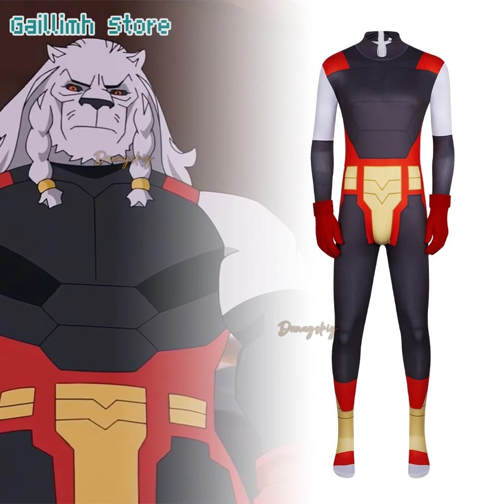 Costume da Bestia Invincibile dei Cartoni Animati, Tuta Cosplay Anissa Mark Grayson con Protezioni per le Mani e Cintura, Tuta Nera per Carnevale