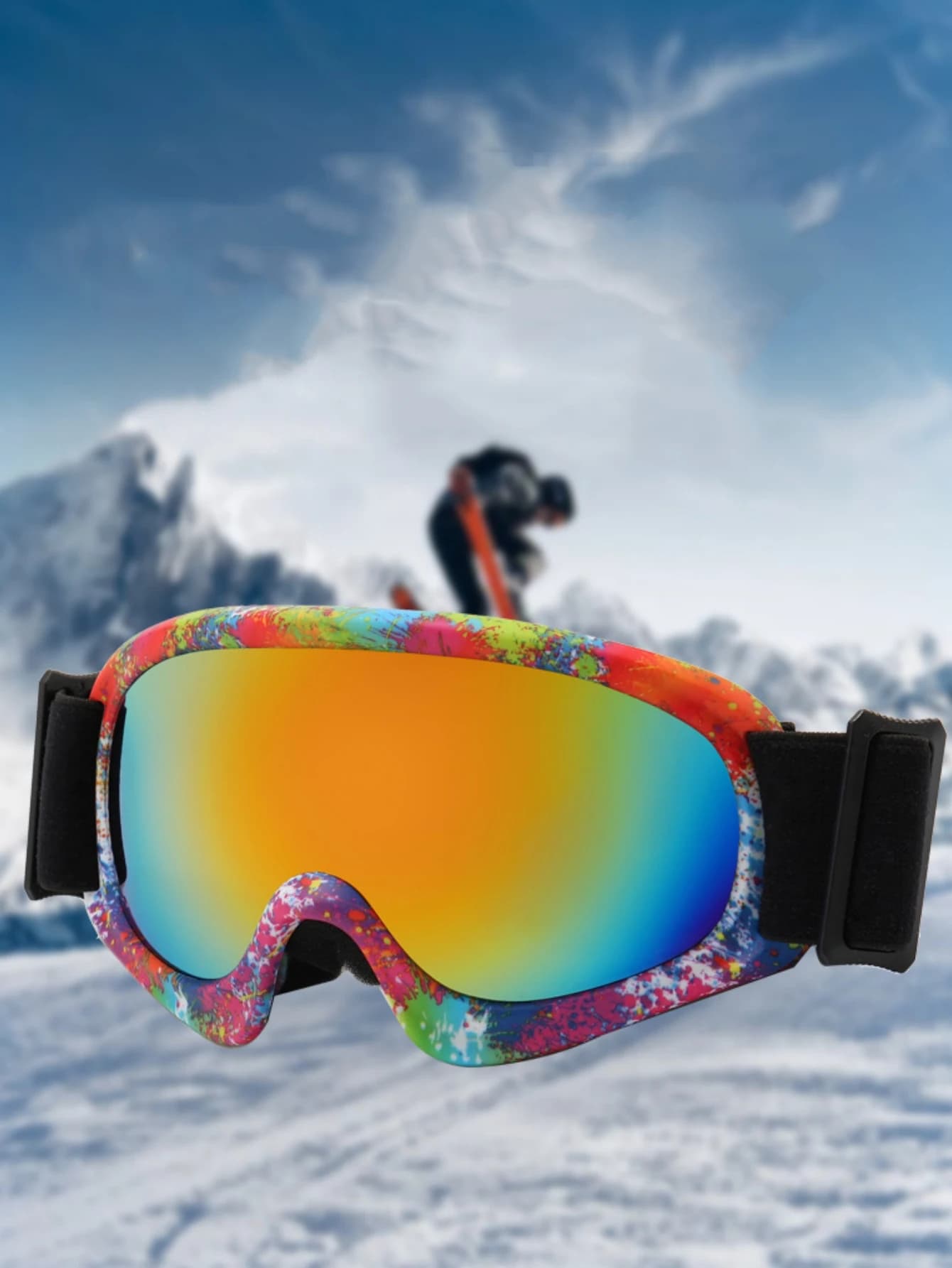 Nuovi occhiali sportivi all'aria aperta alla moda, occhiali da sci colorati per bambini, occhiali da neve e sabbia.