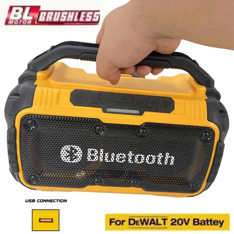 Portable Bluetooth Speaker Compatible Subwoofer Outdoor Construction Site Waterproof Loudspeaker Stereo Surround