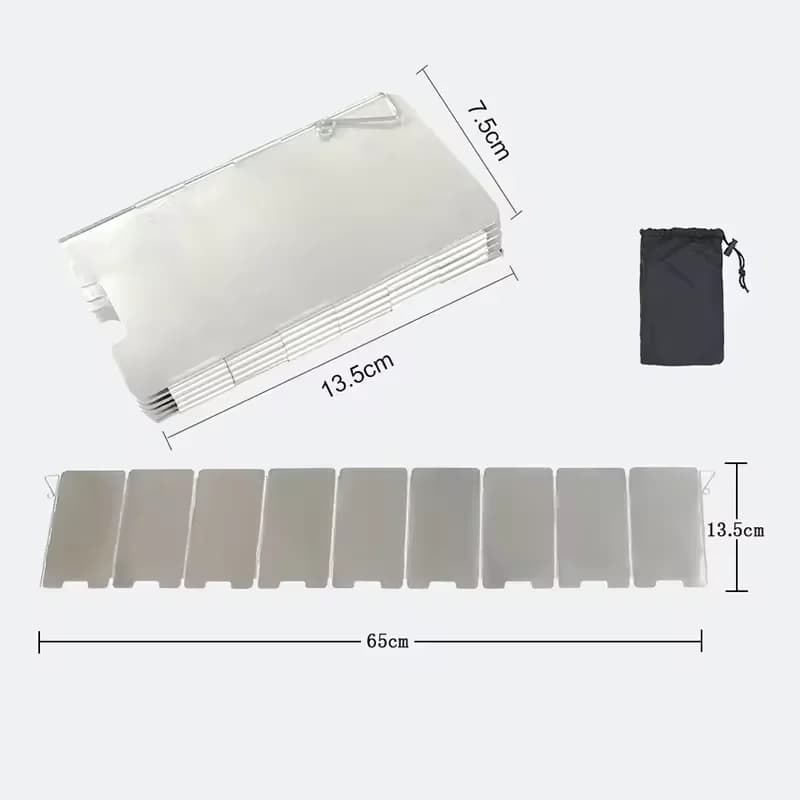 Outdoor Stove Windscreen Camping windscreen 9 plates Folding gas cookers Windproof reflectors Steering equipment Accessory tool