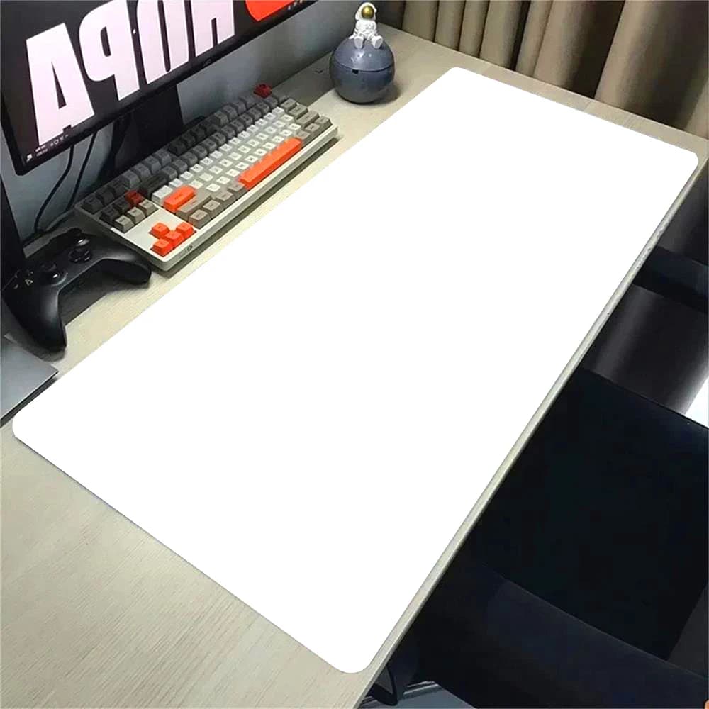 Tappetino per mouse per computer in tinta unita Accessori per ufficio veloci Tappetino da scrivania Tastiere Xxl Accessorio da gioco Tappeto Tastiera Tappetini per mouse bianchi