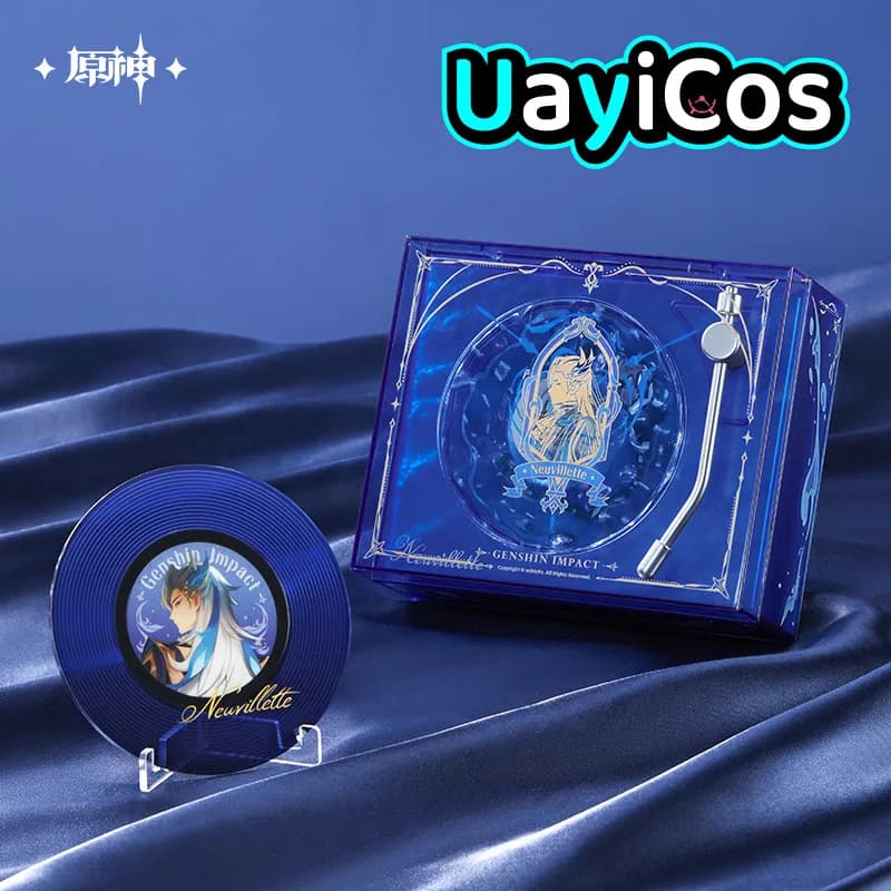 Altoparlante Bluetooth originale Genshin Impact Neuvillette Impression Lettore musicale domestico Ornamento Anime Figura Gioco Giocattolo Regali per bambini Cos