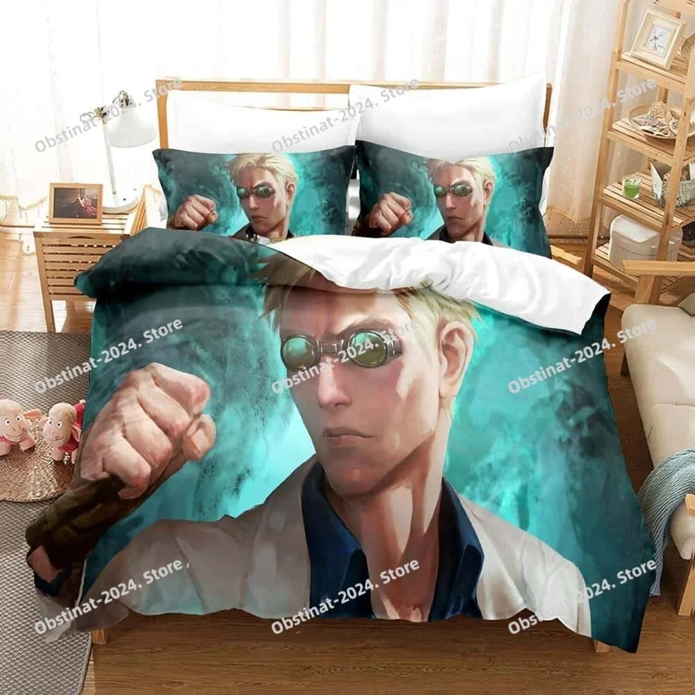 3d Anime Jujutsu Kaisen Kento Nanami Set biancheria da letto Stampato Copripiumino Lenzuolo Federa Letto Morbido Copripiumino Completo Queen King Size
