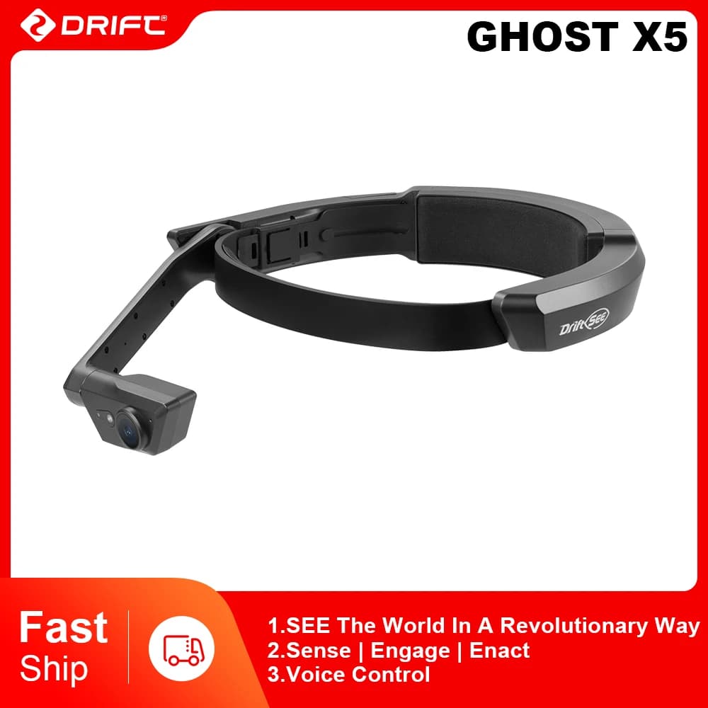 Action Camera Drift Ghost X5 4K, Sports Camera from Helmet with WiFi, Vocal Control, 6 Hours of Autonomy, Video Camera for Streaming Live