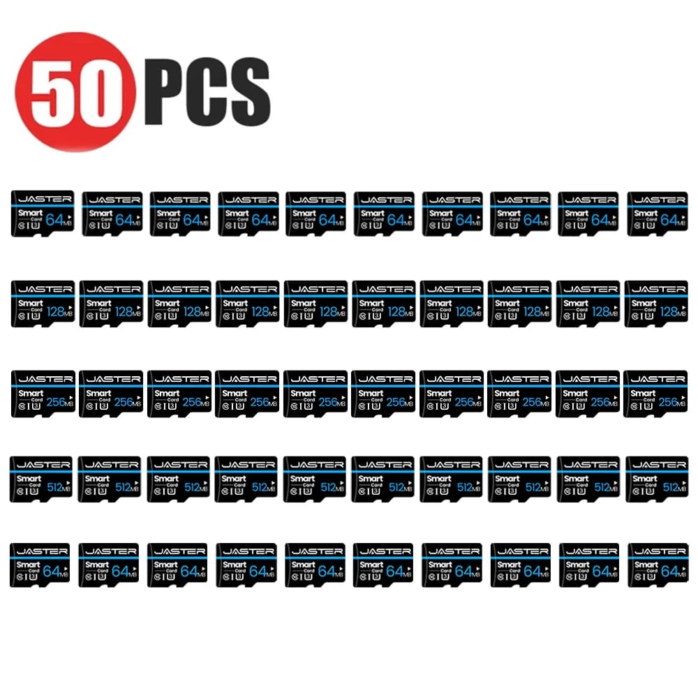 Scheda di Memoria 50 Pezzi, Scheda SD 512MB, Dispositivo di Archiviazione all'Ingrosso, Mini Scheda TF 256MB, Regalo Aziendale, Chiavetta USB 64MB per Laptop